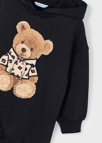 Vestido felpa capucha