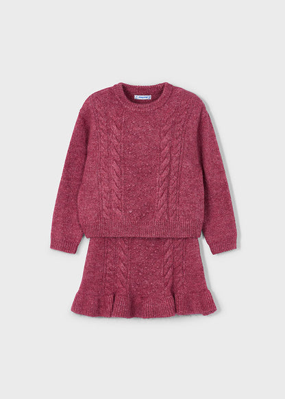 Conjunto falda y jersey ochos niña