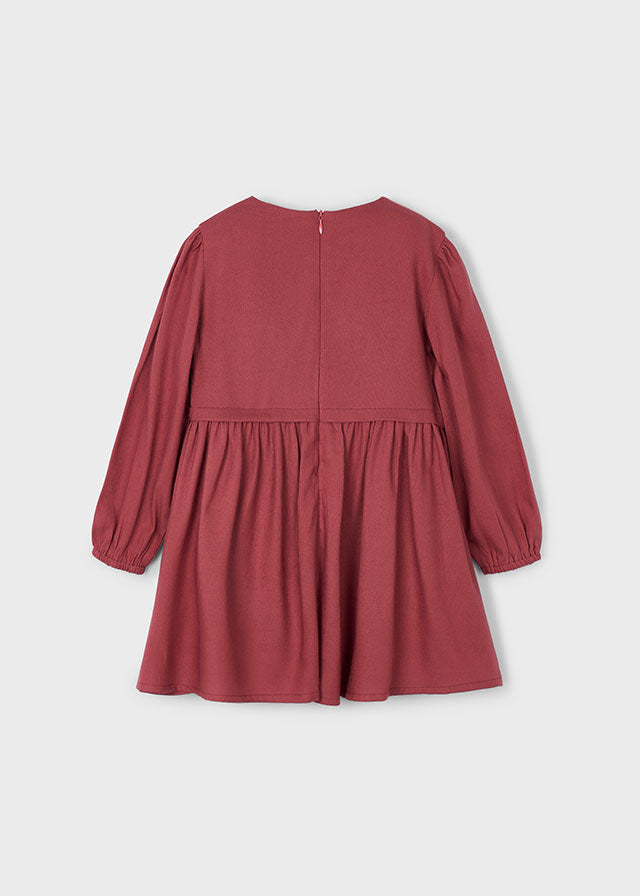 Vestido detalles bordados niña