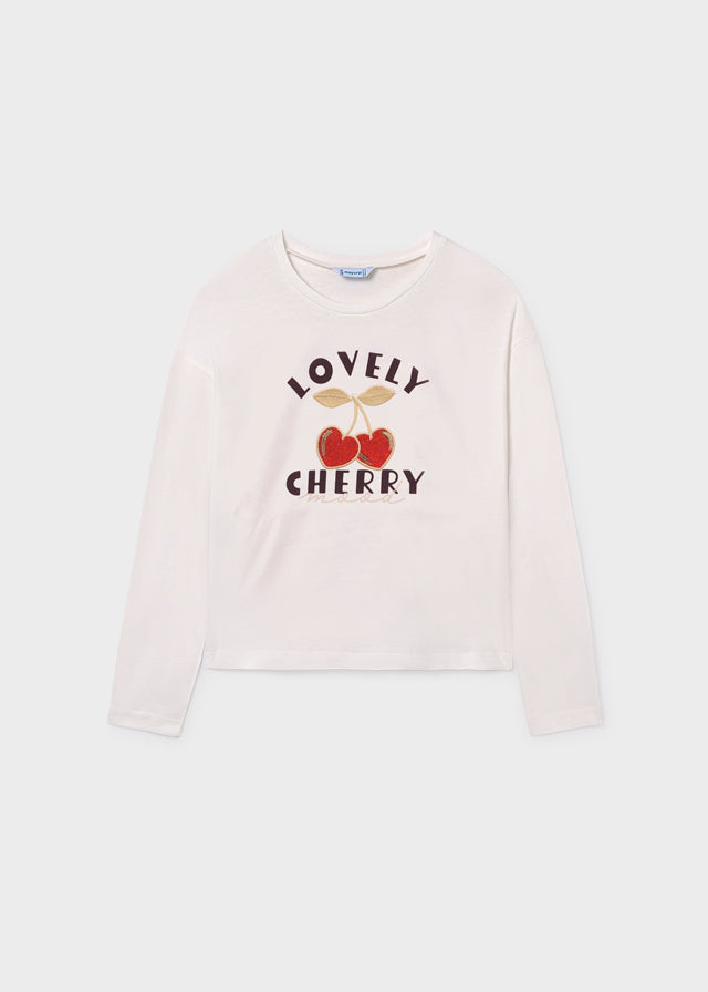 Camiseta básica letras chica