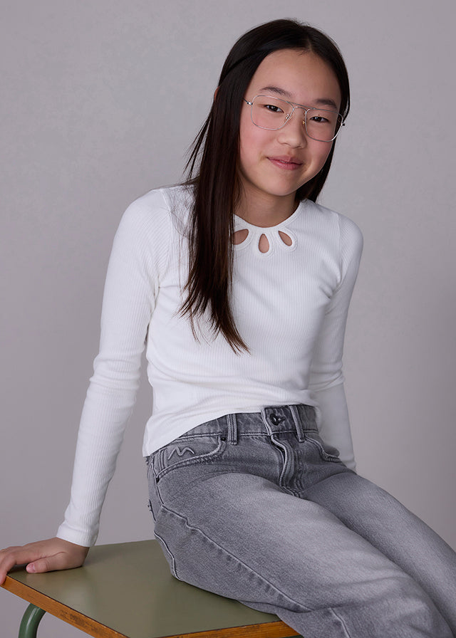 Camiseta canalé chica