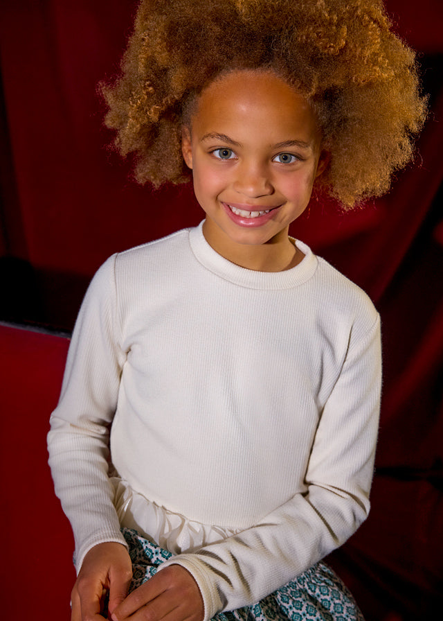 Camiseta pétalos chica