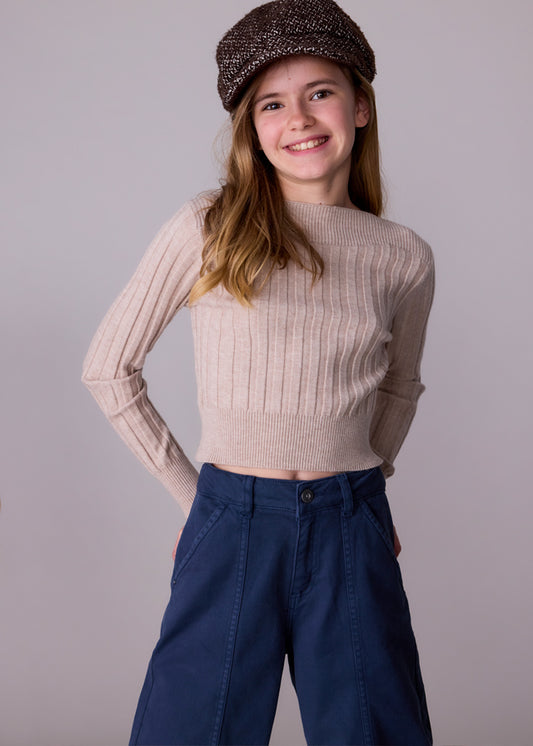 Jersey detalles canalé chica