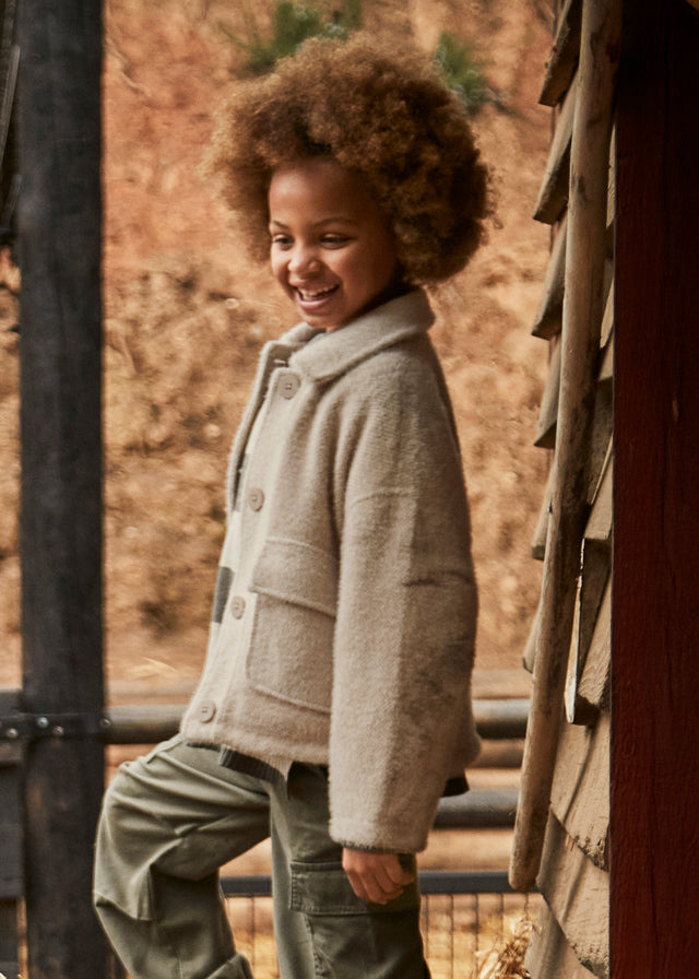 Abrigo punto pelo chica