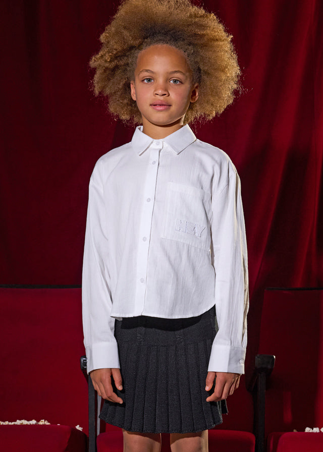 Falda tricot trenzas chica