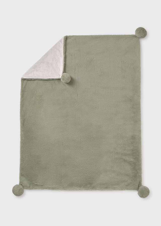 Manta pelo pompones bebé