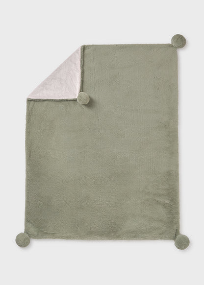 Manta pelo pompones bebé