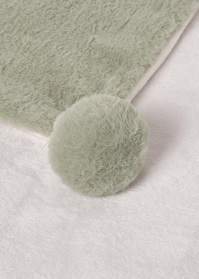 Manta pelo pompones bebé