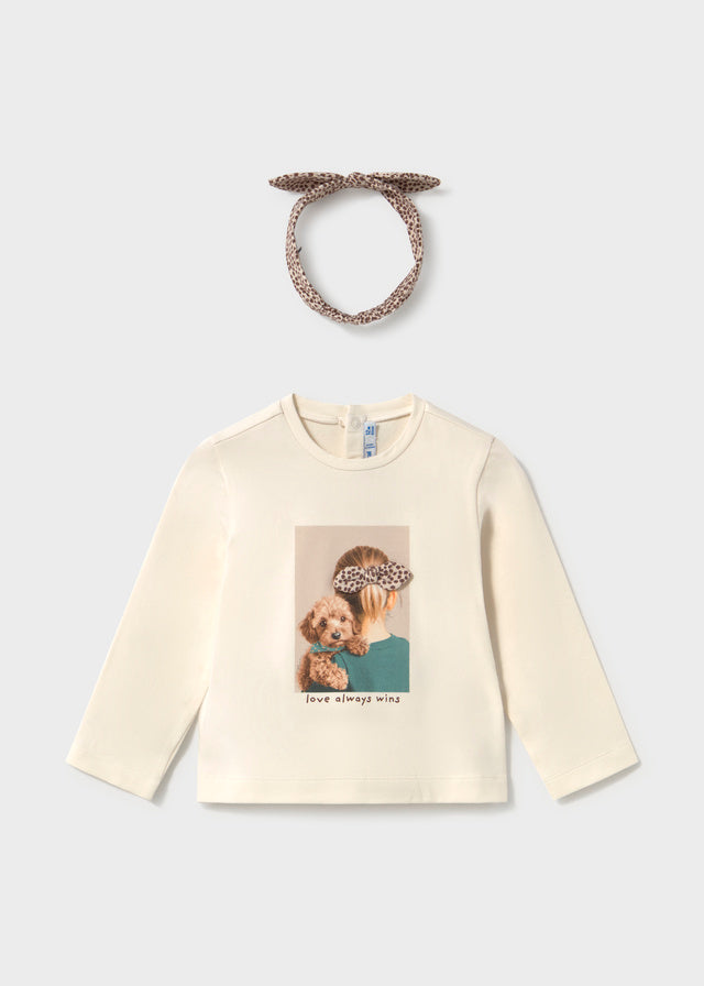 Camiseta con diadema bebé