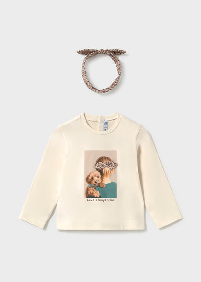 Camiseta con diadema bebé