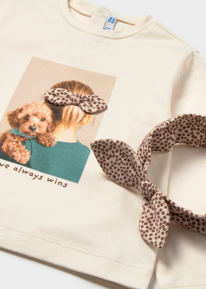 Camiseta con diadema bebé