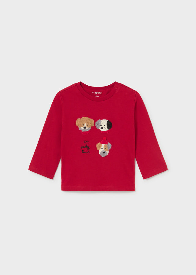 Camiseta bordada bebé Rojo – Mayoral, foto 2