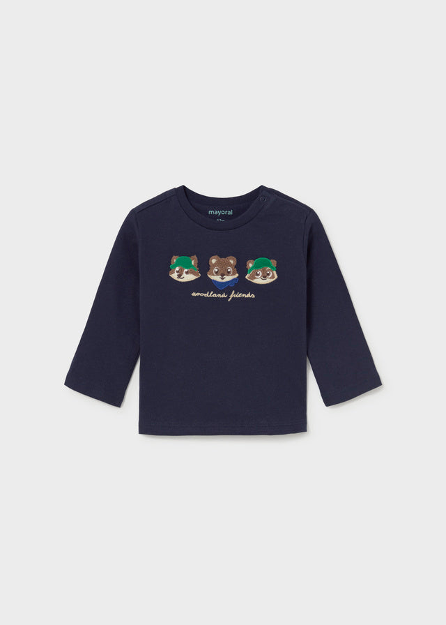 Camiseta bordada bebé Azul – Mayoral, foto 1