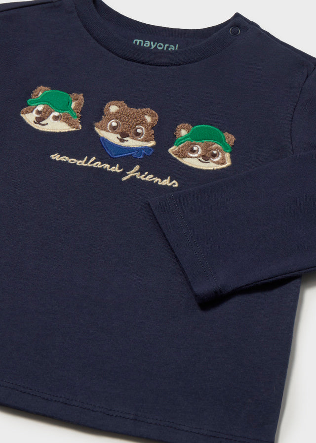 Camiseta bordada bebé Azul – Mayoral, foto 3