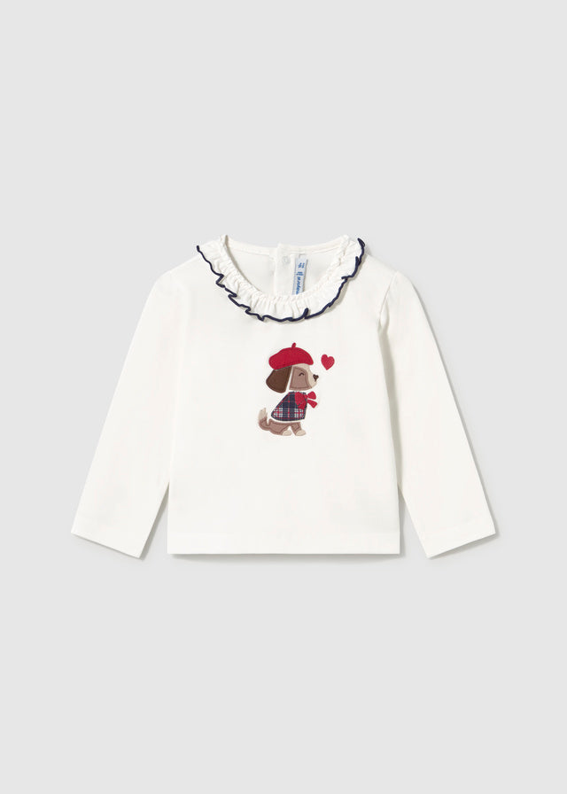 Camiseta perrito bebé Crudo rojo – Mayoral, foto 1