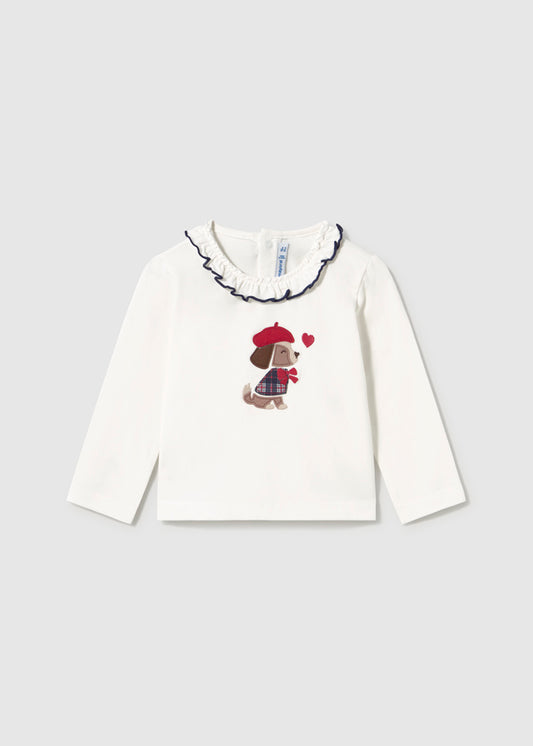 Camiseta perrito bebé Crudo rojo – Mayoral, foto 1