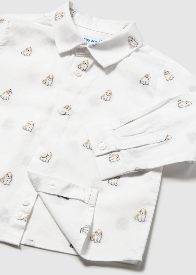 Camisa jacquard estampada bebé Perros – Mayoral, foto 3