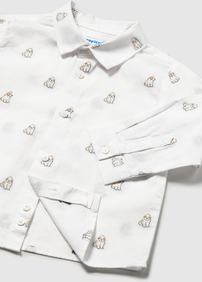 Camisa jacquard estampada bebé Perros – Mayoral, foto 3