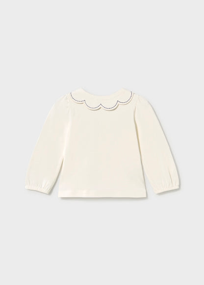 Polo cuello ondas bebé Crudo marino – Mayoral, foto 2