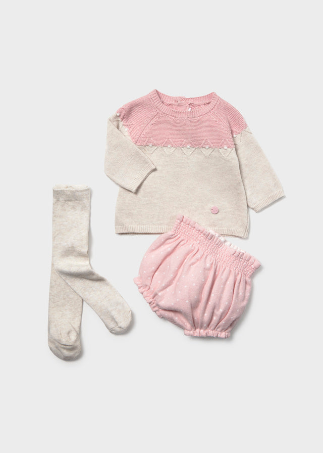 Conjunto 3 piezas recién nacida Rosa – Mayoral, foto 1