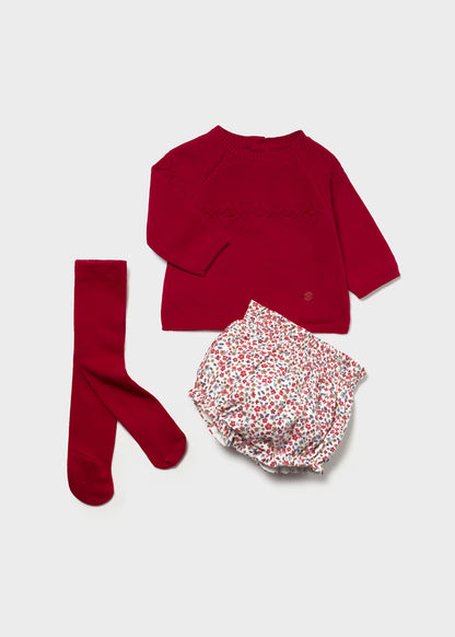 Conjunto 3 piezas recién nacida Rojo – Mayoral, foto 1