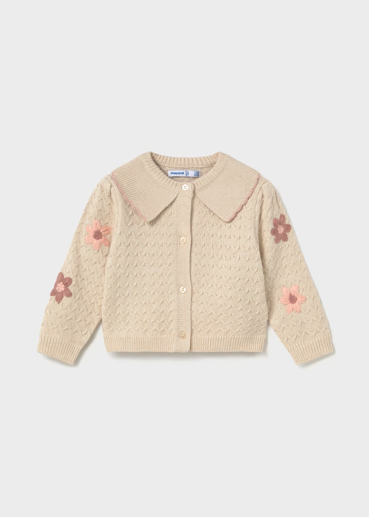 Rebeca tricot flores bebé
