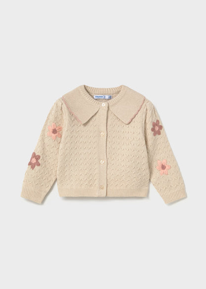 Rebeca tricot flores bebé