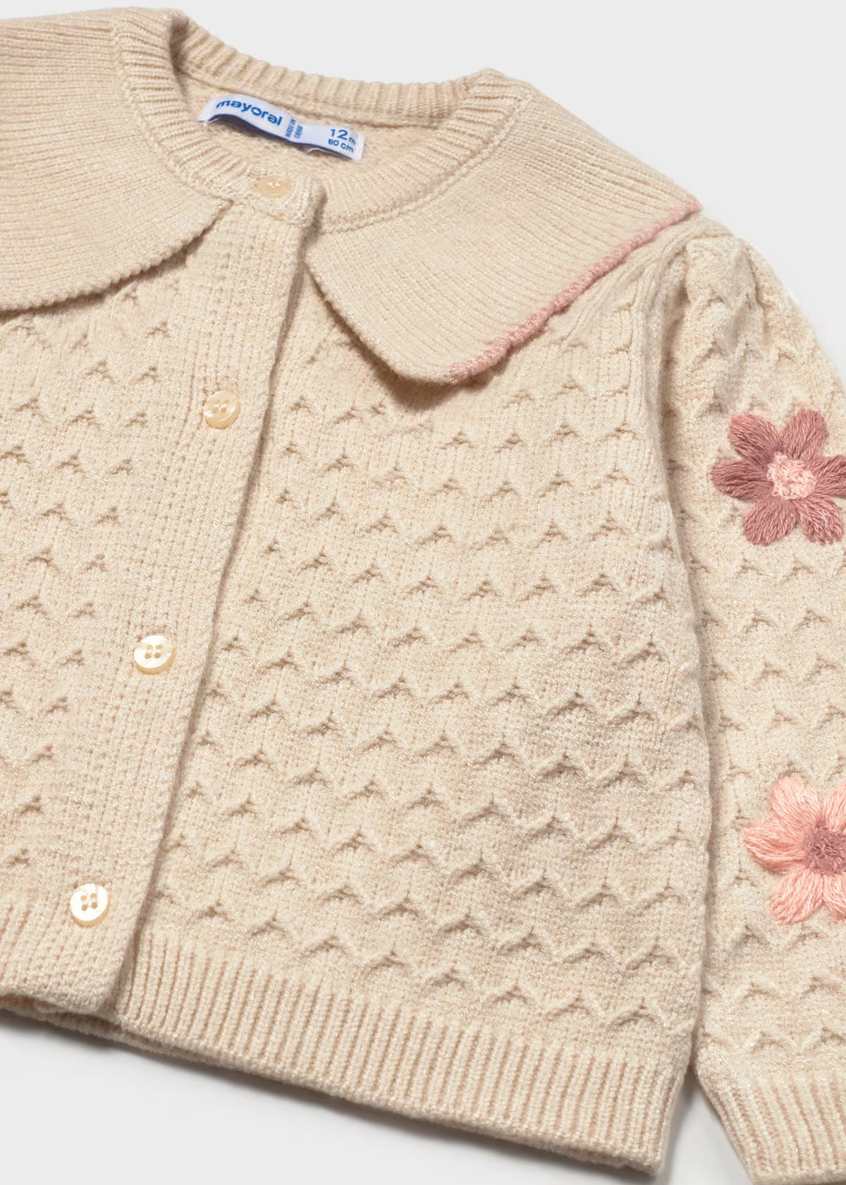 Rebeca tricot flores bebé