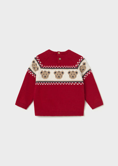 Jersey jacquard ositos bebé Rojo – Mayoral, foto 2