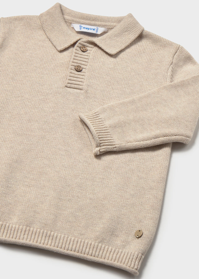 Jersey cuello polo bebé