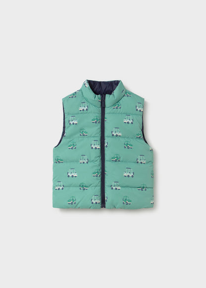 Chaleco reversible estampado bebé