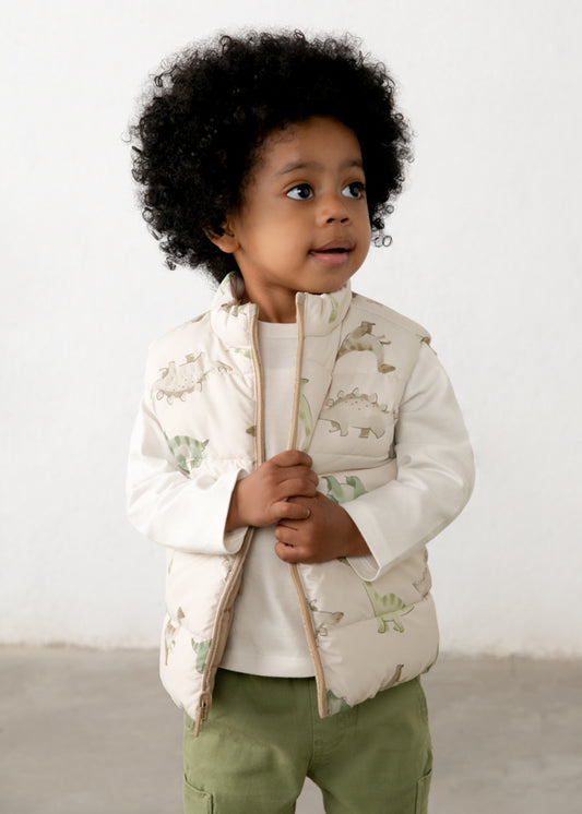Chaleco reversible estampado bebé