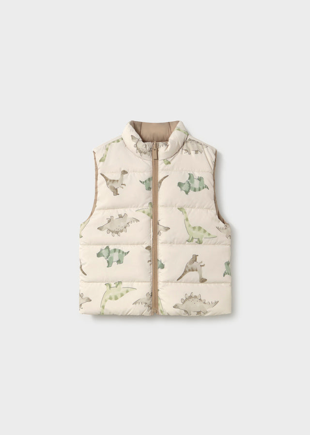 Chaleco reversible estampado bebé