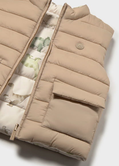 Chaleco reversible estampado bebé