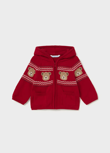 Sudadera cremallera tricot ositos bebé Rojo – Mayoral, foto 1