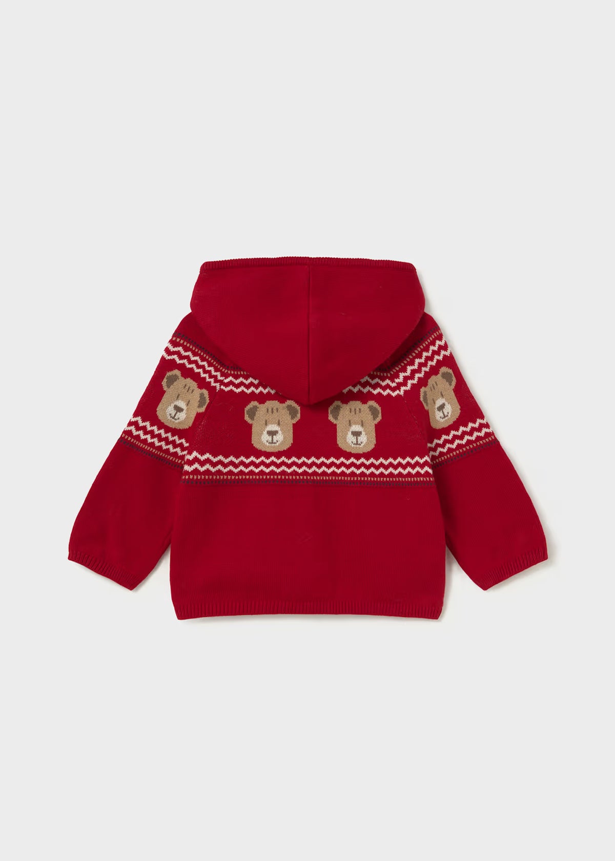 Sudadera cremallera tricot ositos bebé Rojo – Mayoral, foto 2