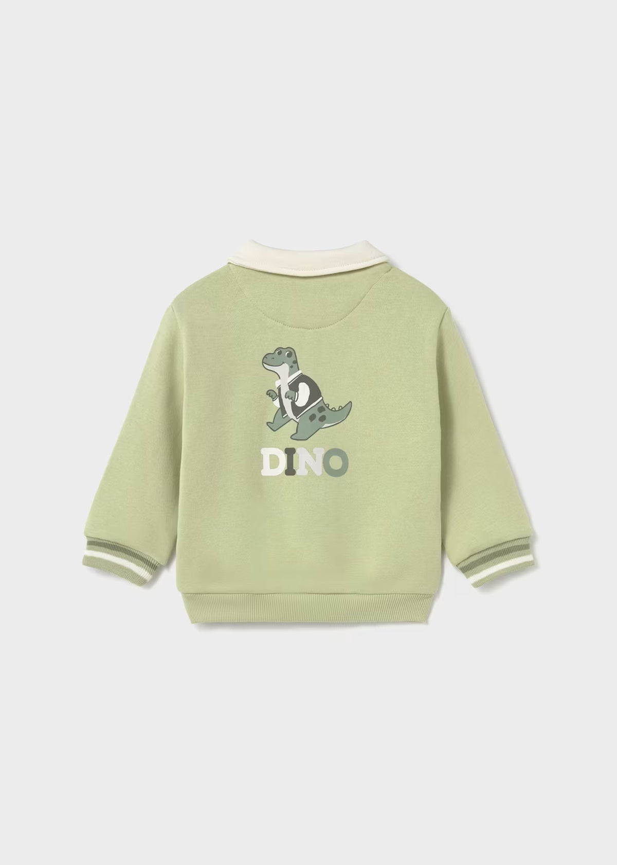 Sudadera cuello polo serigrafía bebé