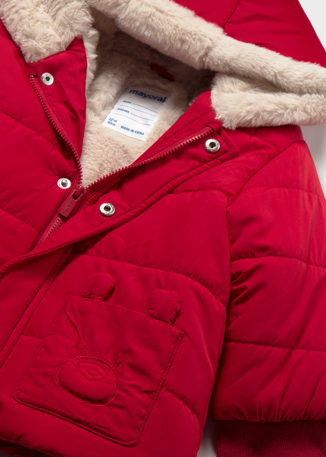 Chaquetón pelo bolsillos bebé Rojo – Mayoral, foto 3