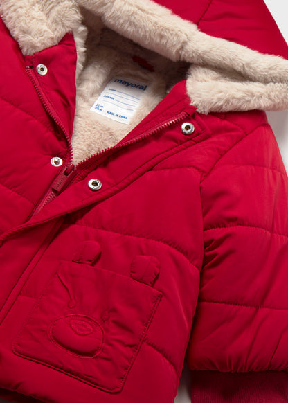Chaquetón pelo bolsillos bebé Rojo – Mayoral, foto 3