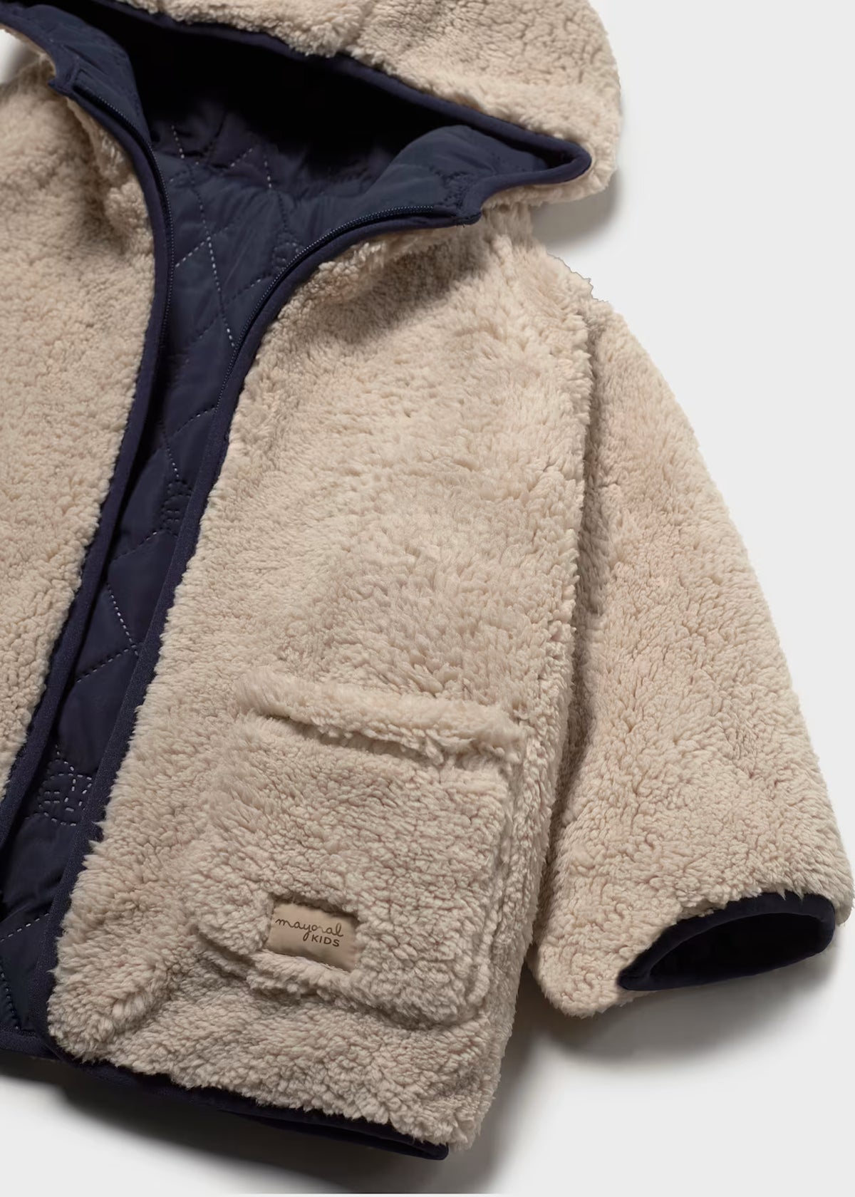Chaquetón borrego reversible bebé Azul – Mayoral, foto 4