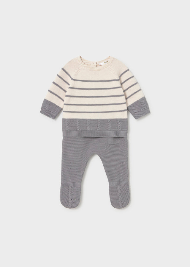 Conjunto polaina y jersey recién nacido