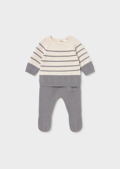 Conjunto polaina y jersey recién nacido