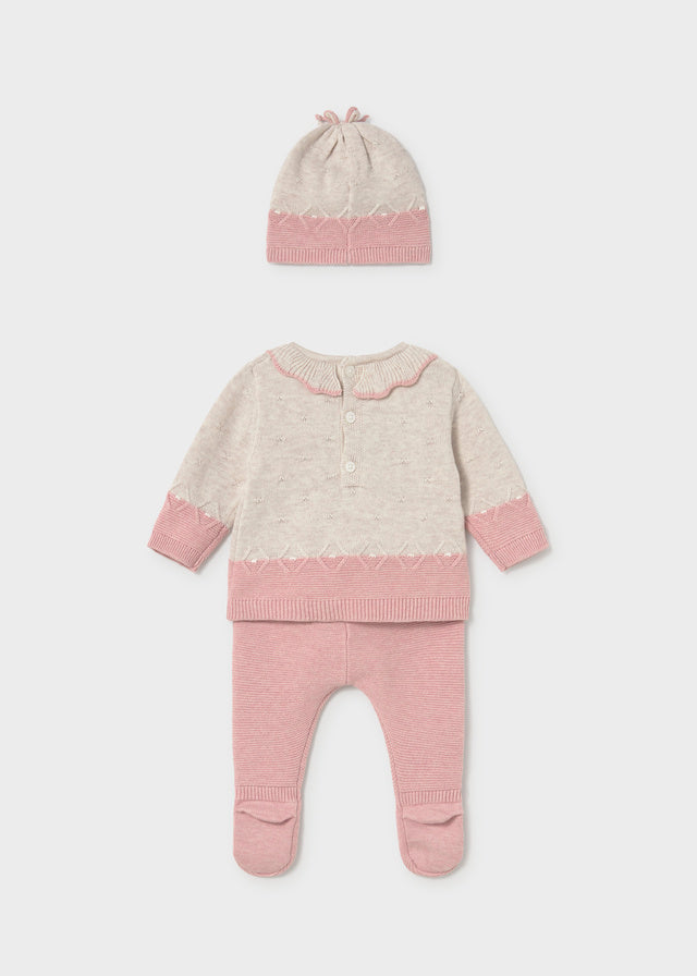 Conjunto 3 piezas tricot recién nacida Rosa – Mayoral, foto 3