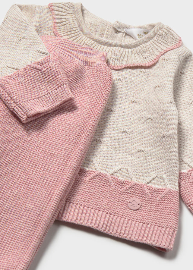 Conjunto 3 piezas tricot recién nacida Rosa – Mayoral, foto 4
