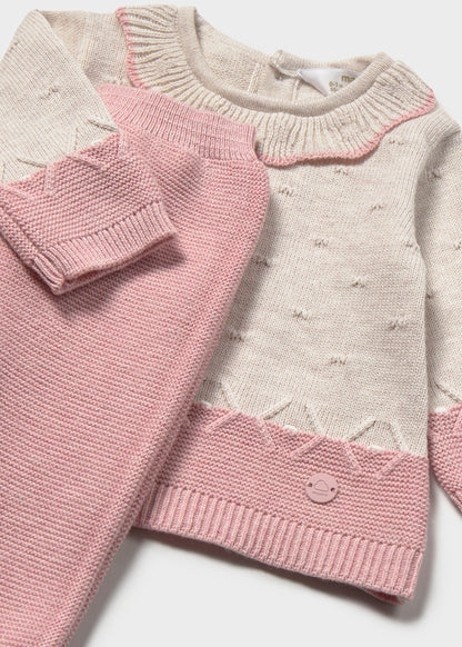 Conjunto 3 piezas tricot recién nacida Rosa – Mayoral, foto 4