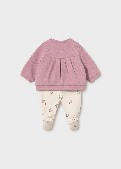 Conjunto polaina y sudadera recién nacida