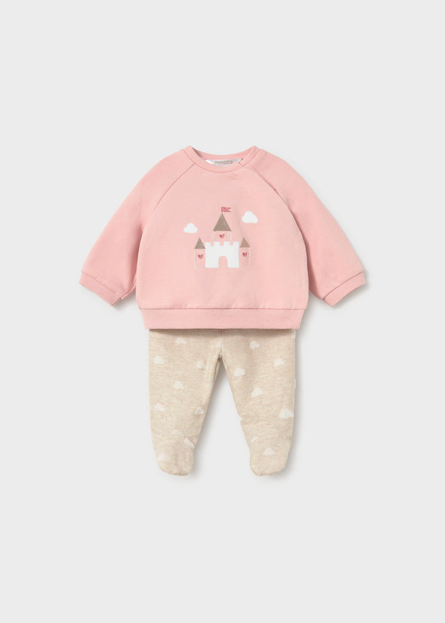Conjunto polaina y sudadera recién nacida Rosa baby – Mayoral, foto 1