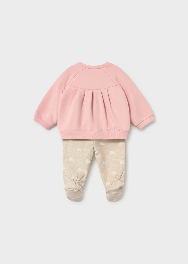 Conjunto polaina y sudadera recién nacida Rosa baby – Mayoral, foto 2