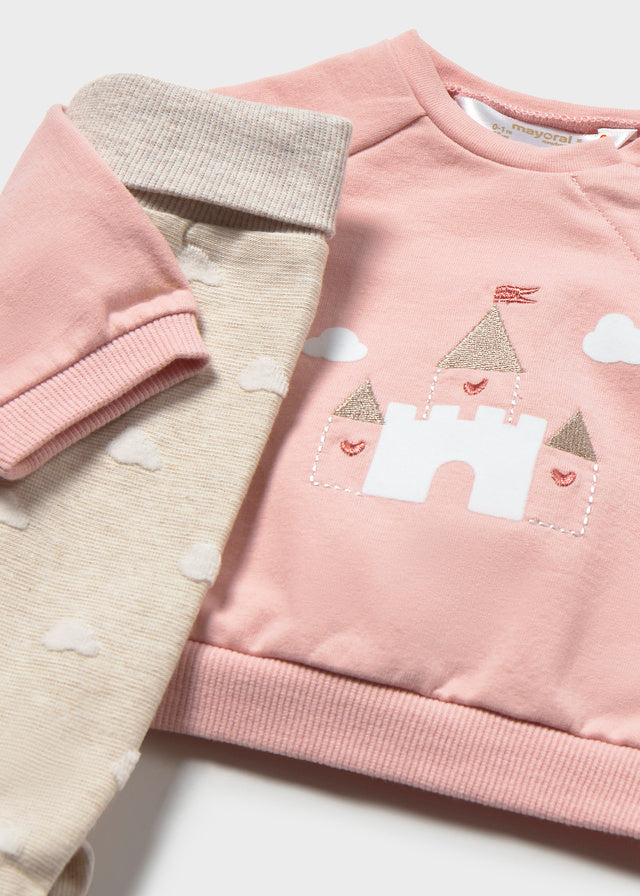 Conjunto polaina y sudadera recién nacida Rosa baby – Mayoral, foto 3