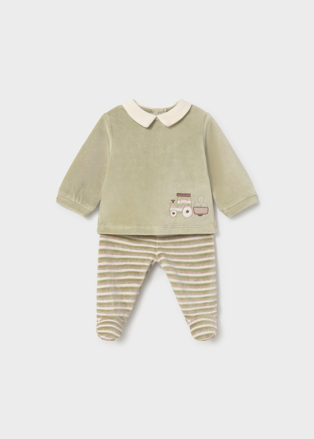 Conjunto polaina y camiseta recién nacido